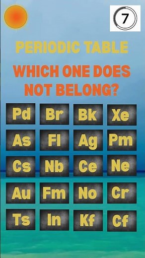 Periodic Table for begginers. Only 1 Is NOT an Element. #12