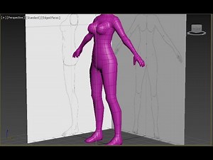 [3DSM] Modeling woman character with Cylinder in 3ds Max