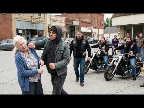 Bully Punched Old Woman — Minutes Later, Her 3 Hells Angels Sons Arrived And Locked Down The Town