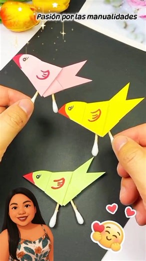 2.6K views · 20 reactions | Un tierno pajarito hecho con papel. #PasionPorLasManualidades #manualidadesencasa #HazloTuMismo #ArteEnCasa #hazloencasa #fblifestyle | Pasión Por Las Manualidades | Facebook