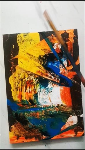 Creating An Abstract Painting #shorts #art #painting #popabstract