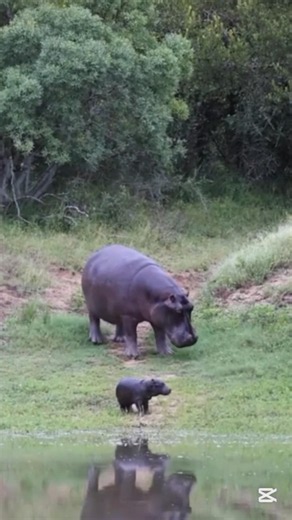 He just wanted to swim! The mischievous hippopotamus that worried his mother. #animallife #docume...