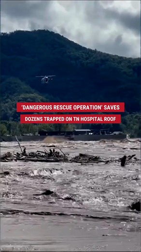 562K views · 4.5K reactions | WATCH: Terrifying video captures helicopter crews frantically hoisting patients from the roof of a rural Tennessee hospital, where dozens were helplessly trapped, fearing for their lives. One heartbroken man says, "No one has ever seen the river this high. The devastation is widespread, and many families and businesses will have a difficult time recovering from this," as the remnants of Helene wreak havoc on the Southeast. | Fox News | Facebook