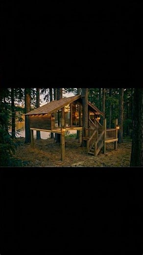 Plan's Building a House in the forest #woodworking #woodenhouse #shortvideo