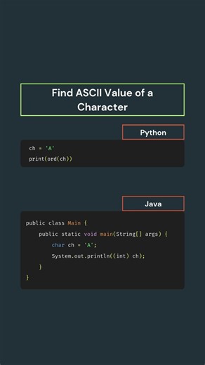 Find ASCII Value of a Character#PythonBasics #ASCII #StringHandling