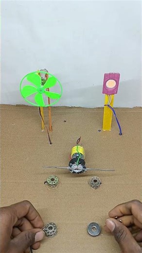 Small DC Motor vs Fan & LED! Shocking Experiment 😱⚡