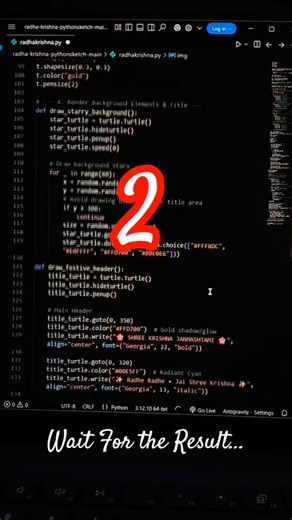 Coding Lord Krishna in with Python Programming |#infoanil #programming #janamashtami #python #shorts