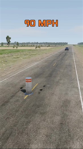 Insane Cybertruck crash test hitting a bollard from 30 MPH to 150 MPH | Racing Beamng