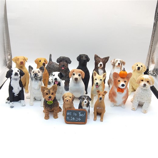 Custom Dog Wedding Cake Topper, Personalized 3D Clay Pet Figurine, Cat Birthday Gift. - Etsy
