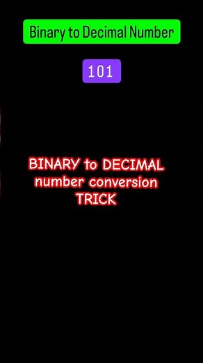 Binary to decimal number conversion trick! #maths #tricks #binary #decimal #numbers #mathtricks