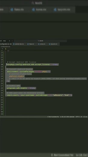S4 Android Studio Configuration #nixos