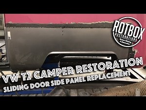 VW T2 Early Bay Window Campervan Restoration | Sliding Door Side Rear Wheel Arch Panel Replacement