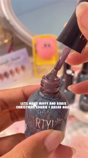 ebitabit 👽💅🏼💕✨ on Instagram: "Let’s make christmas Miffy & Boris, bread and cookies press-on nails 🍞₍ᐢ. .ᐢ₎ Using Party! Moonlit Sonata Vol. 1 from @alatnailart_fankubeauty 🎄 Products used: ♡ Party! MS-02 ♡ Party! 4D gel ♡ Party! Cotton candy #ebitabit #nailart #pressonnails"