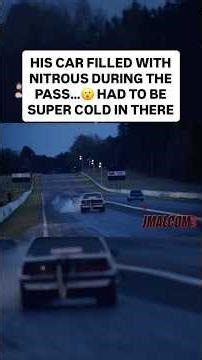 This Mustang’s interior completely filled with nitrous in the middle of a drag race