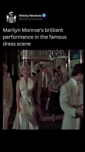History | Ancient History on Instagram: "Marilyn Monroe’s famous dress scene from The Seven Year Itch (1955) became one of the most iconic moments in film history and a defining image of 20th-century pop culture. In the scene, Monroe stands over a New York subway grate as a passing train sends bursts of air upward, lifting her white pleated dress while she laughs and tries to hold it down. Shot late at night on Lexington Avenue in front of a large crowd, the moment drew enormous public attention