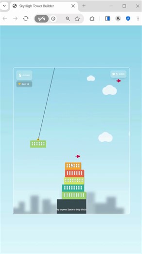 Tower Builder #coding #programming#gameplay #html #javascript #webdesign#shorts #towerbuilding