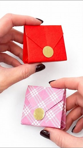 How to fold this mini Paper gift bag | No Glue No Tape | Easy Origami DIY
