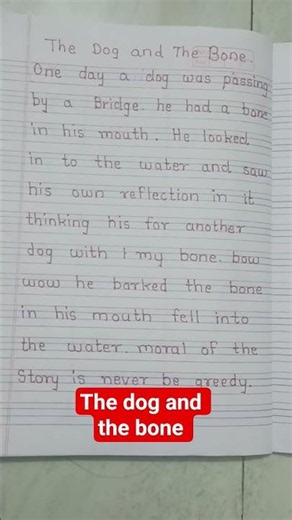 The dog and the bone//English short stories for children//small moral story for kids#shorts #viral
