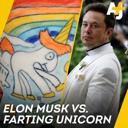 1.1M views · 4.7K reactions | This artist says Tesla stole his farting unicorn design and Elon Musk refuses to pay him. | AJ+ | Facebook