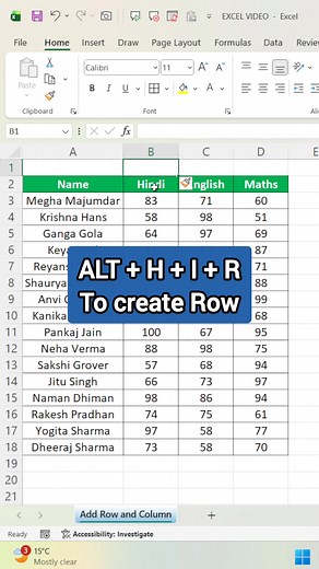 Shortcut key to add rows and columns In Excel #reelschallengereelschallenge #viralreelschallenge2025viralreelschallengejaiviralreelschallengeviralreelschallenge #facebookreelsviral #exctips #viralreelsfacebook #viralreelschallenge #reelschallenge #viralphotochallenge #facebookreel #viralpost | excel_learning_by_ankur_munjal