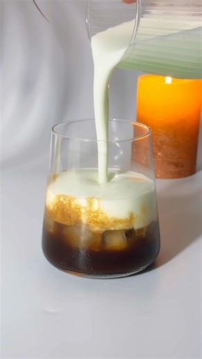 Creamy Mint Iced Latte 🧊🌱(Home Café Recipe)