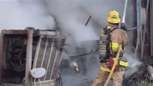 Structure fire severely damages home in California
