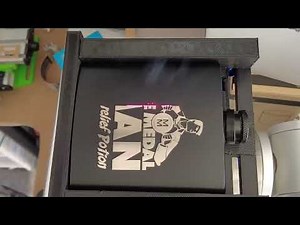 Black Stainless Steel 6oz Hip Flask Engraved Using A 30watt Cloudray Fiber Laser Engraver