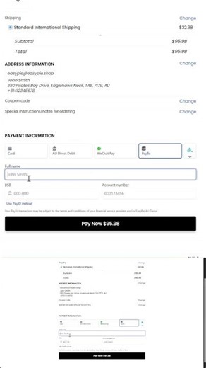 PayTo payment flow | Stripe Checkout & Subscriptions for Shopify