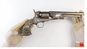 Stunning Tiffany Engraved Colt 1861 Navy Revolver