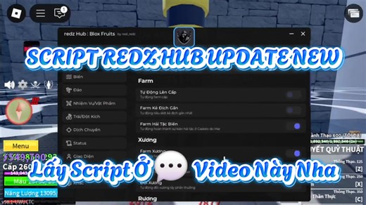 Cập Nhật Script Redz Hub Mới Nhất Cho Blox Fruits