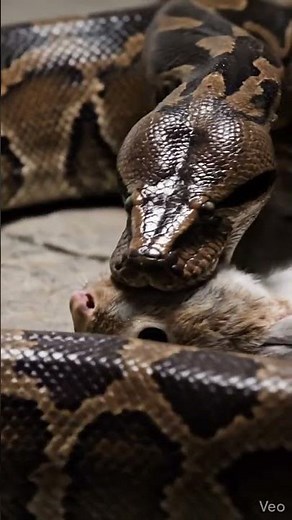 Giant Python Feeding Rabbit (Glass Room Setup) #pythonfeeding #snake #PythonFeeding #LiveFeeding