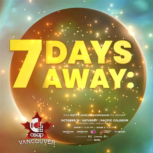 1 WEEK TO GO, ASAP VANCOUVER NA! 😍 Get ready for the biggest 30th ASAP Celebration in CANADA! If you don't have your tickets yet, GET THEM NOW before it's too late 👉 https://bit.ly/ASAPVancouverTickets ✨ 📍Pacific Coliseum, Vancouver 🗓️ October 18, 2025 #ASAPVancouver #ASAP30 | TFC The Filipino Channel