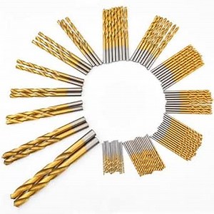 99 Pcs Titanium Coated Drill Bit Set, 135 Degree Tip HSS Drill Bits Kit for Steel, Aluminum, Copper, Soft Alloy Steel, Wood, Plastic Size from 1/16" to 3/8" (Plastic Bag)