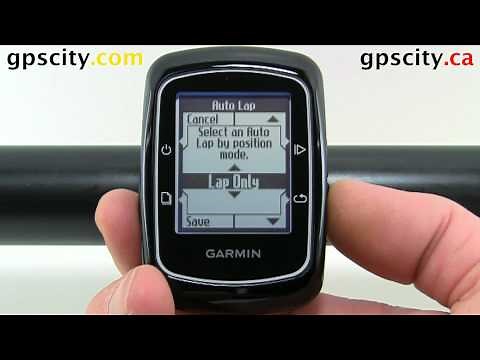 Setting Auto Lap in the Garmin Edge 200 Bike Computer with GPS City