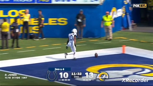 COLTS AD Mitchell fumbles going into the endzone for a TOUCHBACK instead of a TOUCHDOWN | Cap Free Sports Theory