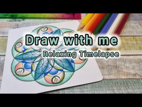 Sacred Geometry Drawing Timelapse | Draw With Me for Relaxation