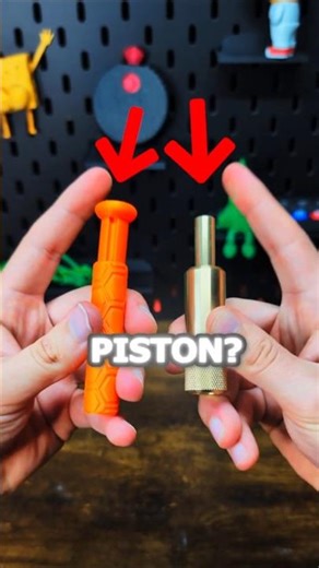 3D Printed Piston vs Metmo Full Metal Piston fidget #3dprinting #howto