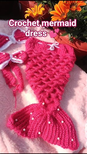 crochet mermaid dress 💕