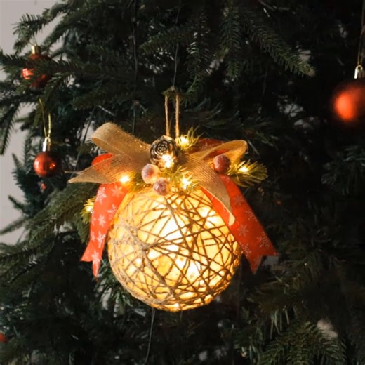 DIY jute string light ornament | Life and Fun Story