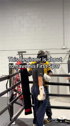 Every boxer remembers this feeling. Watch this beginner 🥊 #boxing #viral #shorts #workout #fitness