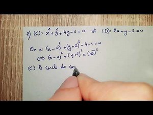 Dot product, relative position of a line and a circle
