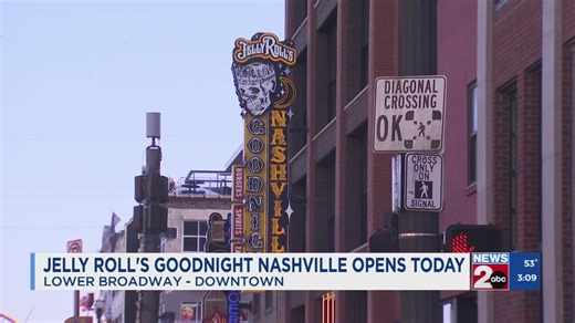Jelly Roll's Goodnight Nashville bar opens on Broadway in Nashville, TN