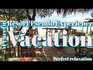 Seaside Cafe Ambience | Tropical Cafe for Gentle Waves and Relaxation