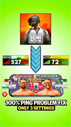 4.3 Update 100% Ping Problem Fix👍, Low Ping Trick 2026 | Airtel/Jio/VI Best Settings