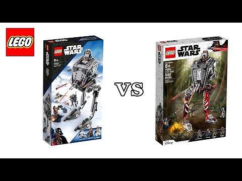 LEGO Star Wars 75322 Hoth AT-ST vs 75254 AT-ST Raider - Lego Speed Build and Comparison