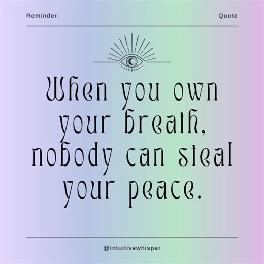 4: The Power of Breath “Breathwork is a key element in energy work, acting as a bridge between the physical and spiritual. Conscious breathing helps to release blockages and promote energy �now. Practice deep, intentional breaths and observe the transformation within. 🍃 Quote: “When you own your breath, nobody can steal your peace.” - Unknown #Breathwork #EnergyFlow #ConsciousBreathingSpiritualBridge InnerTransformation | Intuitive Whispers