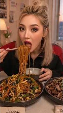 Korean Japchae & Bulgogi Mukbang 🍜🥩 | Cozy Korean Dinner | Eating Show & ASMR #food #koreanfoods