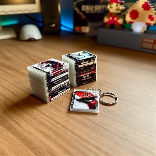 PS3 Game Cover Keychain – Retro Mini Game Case Keyring – Gamer Accessory - Etsy