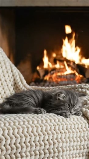 The deepest Cat Pure ASMR Instanly Relaxing #cat #piano #cozynights #fireasmr #deepfocus #relaxing