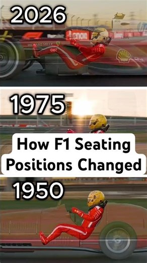 How F1 Seating Positions Changed: 1950 vs 1975 vs 2026! 🏎️#f1 #f12026 #motorsport